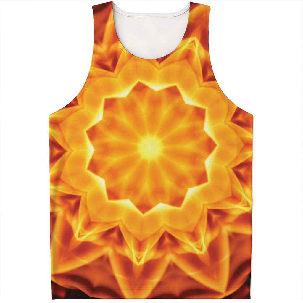 Flame Kaleidoscope Print Men's Tank Top