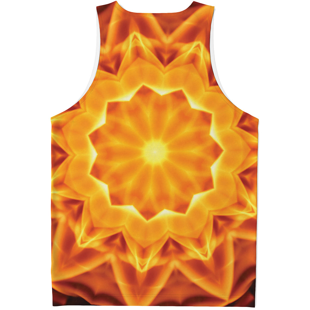 Flame Kaleidoscope Print Men's Tank Top