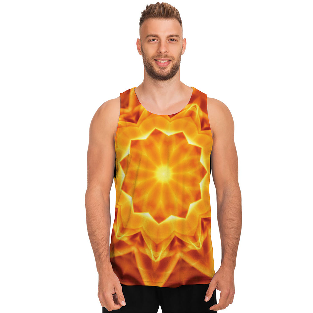 Flame Kaleidoscope Print Men's Tank Top