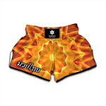 Flame Kaleidoscope Print Muay Thai Boxing Shorts