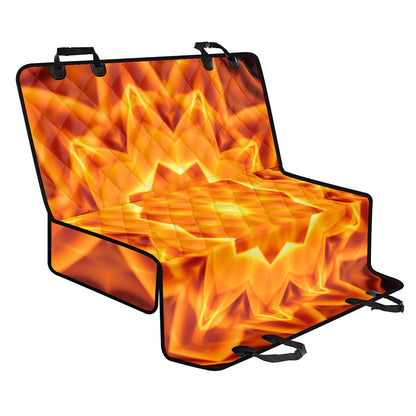 Flame Kaleidoscope Print Pet Car Back Seat Cover