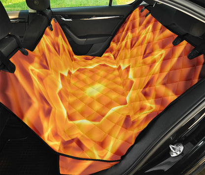 Flame Kaleidoscope Print Pet Car Back Seat Cover