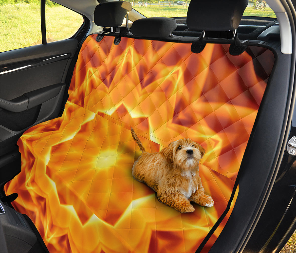 Flame Kaleidoscope Print Pet Car Back Seat Cover