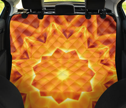 Flame Kaleidoscope Print Pet Car Back Seat Cover