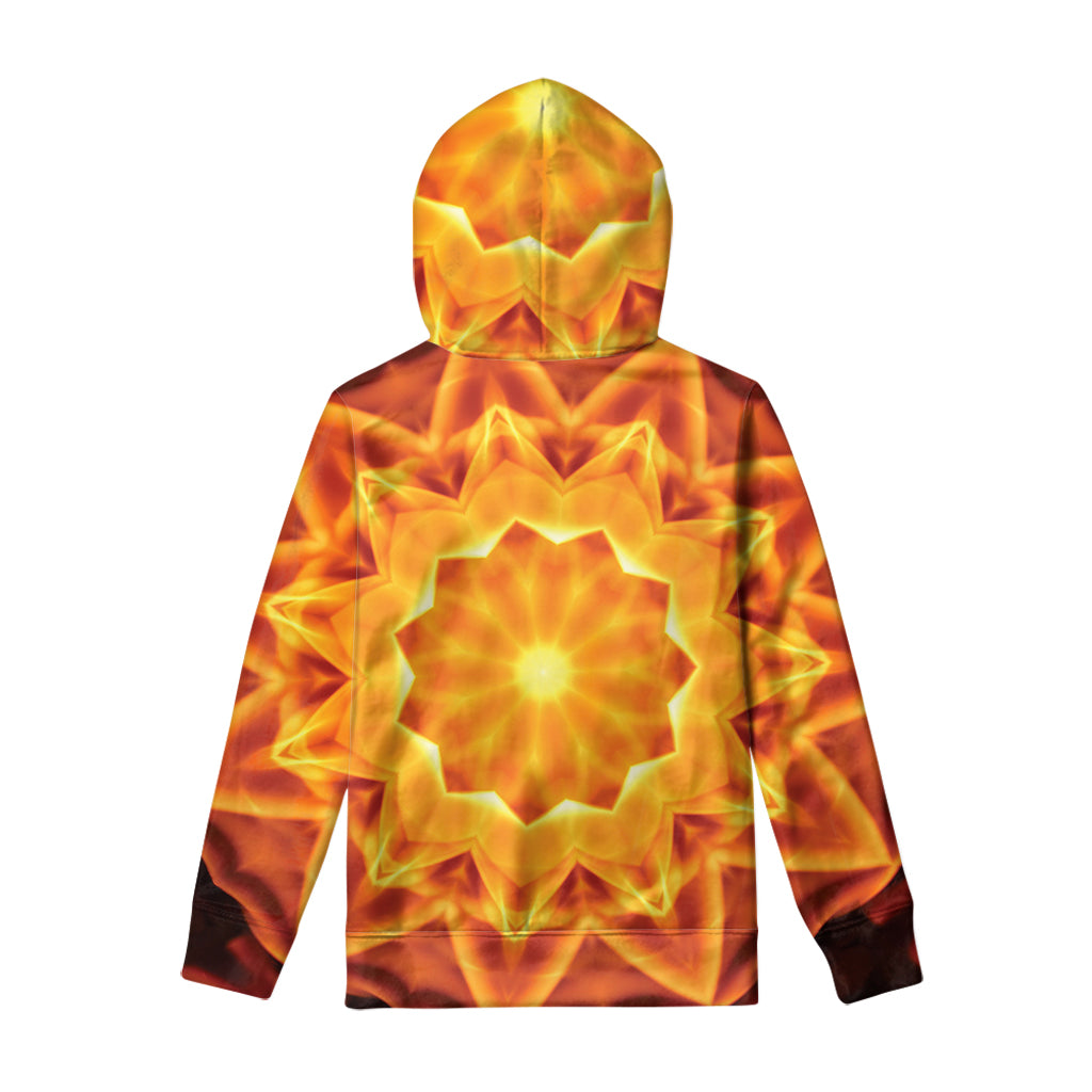 Flame Kaleidoscope Print Pullover Hoodie