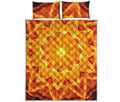 Flame Kaleidoscope Print Quilt Bed Set