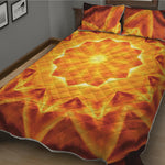Flame Kaleidoscope Print Quilt Bed Set