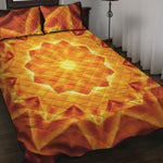 Flame Kaleidoscope Print Quilt Bed Set