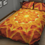 Flame Kaleidoscope Print Quilt Bed Set