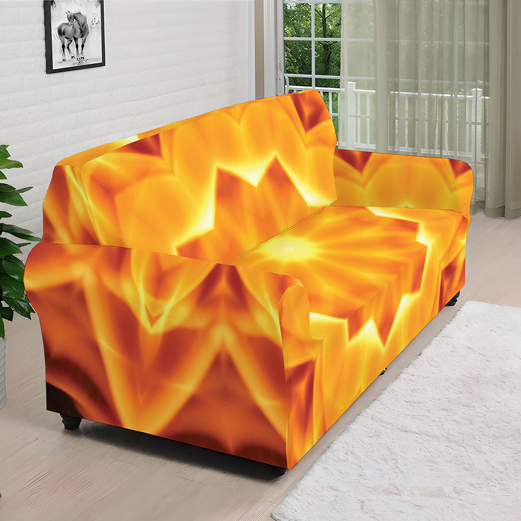 Flame Kaleidoscope Print Sofa Cover