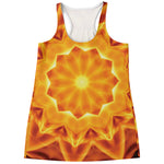 Flame Kaleidoscope Print Women's Racerback Tank Top