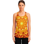 Flame Kaleidoscope Print Women's Racerback Tank Top