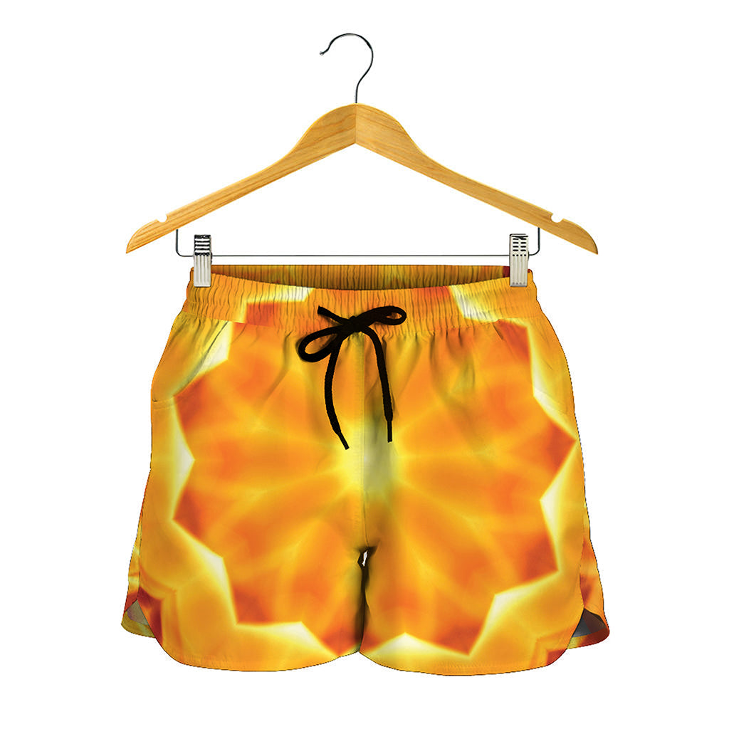 Flame Kaleidoscope Print Women's Shorts