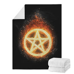 Flame Pentagram Print Blanket