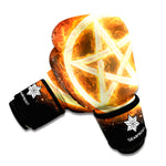 Flame Pentagram Print Boxing Gloves