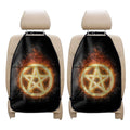 Flame Pentagram Print Car Seat Organizers
