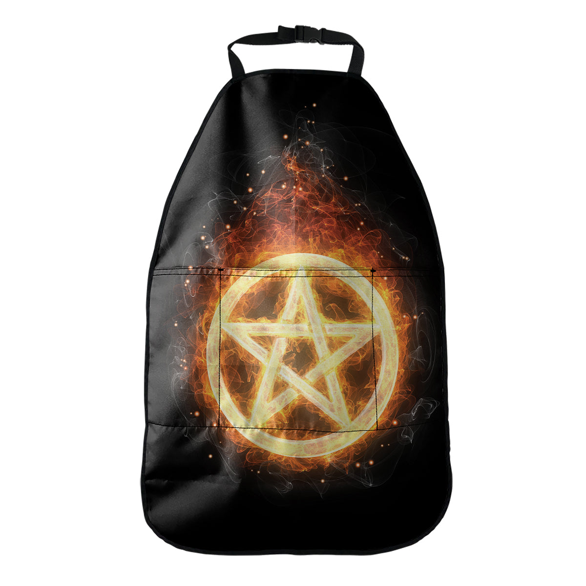 Flame Pentagram Print Car Seat Organizers