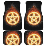 Flame Pentagram Print Front and Back Car Floor Mats