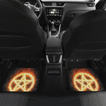 Flame Pentagram Print Front and Back Car Floor Mats