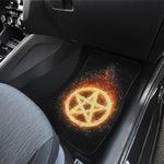 Flame Pentagram Print Front and Back Car Floor Mats