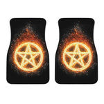 Flame Pentagram Print Front Car Floor Mats