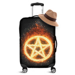 Flame Pentagram Print Luggage Cover