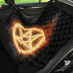Flame Pentagram Print Pet Car Back Seat Cover