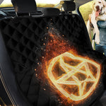Flame Pentagram Print Pet Car Back Seat Cover