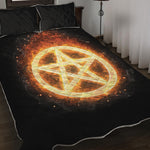 Flame Pentagram Print Quilt Bed Set