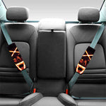Flame Satanic Pentagram Print Car Seat Belt Covers