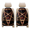 Flame Satanic Pentagram Print Car Seat Organizers
