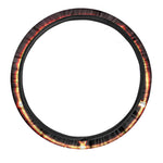 Flame Satanic Pentagram Print Car Steering Wheel Cover