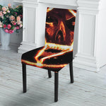 Flame Satanic Pentagram Print Dining Chair Slipcover