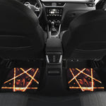 Flame Satanic Pentagram Print Front and Back Car Floor Mats