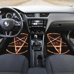 Flame Satanic Pentagram Print Front Car Floor Mats