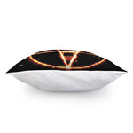 Flame Satanic Pentagram Print Pillow Cover
