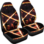 Flame Satanic Pentagram Print Universal Fit Car Seat Covers