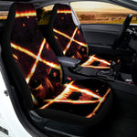 Flame Satanic Pentagram Print Universal Fit Car Seat Covers