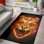 Flame Tiger Print Area Rug