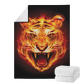 Flame Tiger Print Blanket