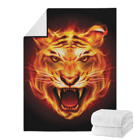 Flame Tiger Print Blanket