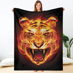 Flame Tiger Print Blanket