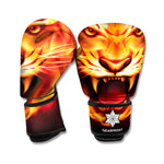 Flame Tiger Print Boxing Gloves
