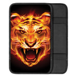 Flame Tiger Print Car Center Console Cover