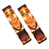 Flame Tiger Print Car Seat Belt Covers