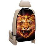 Flame Tiger Print Car Seat Organizers