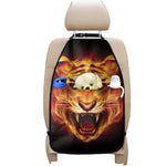 Flame Tiger Print Car Seat Organizers