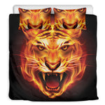 Flame Tiger Print Duvet Cover Bedding Set