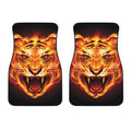 Flame Tiger Print Front Car Floor Mats