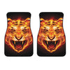 Flame Tiger Print Front Car Floor Mats